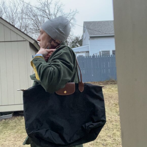 LONGCHAMP "Le Pliage - 'Shopping' - Modele Depose" - 11" height VVGUC - Picture 14 of 16